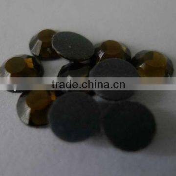 Rhinestone Hot Fix Iron on SS30(6mm) Glass Material Rhinestone Brown