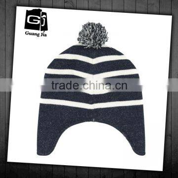 OEM Custom Black and White Stripe Hats for Kids Winter Hat photo-1