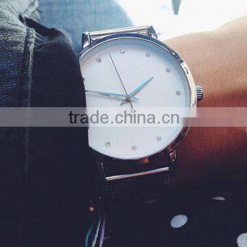 Mesh Band Minimalist Mineral/Sapphire Glass Watches Chain Wrist Watch photo-4