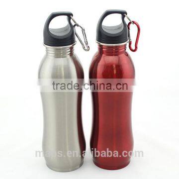 stainless steel single wall carabiner bottle