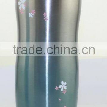 Custom best stainless steel travel mug with flip cap lid no handle