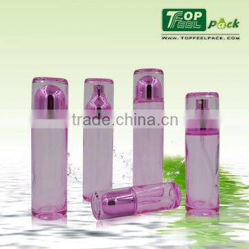 2015 Spring Green Plastic Cosmetic Bottle With Pump Sprayer 35ml 125ml