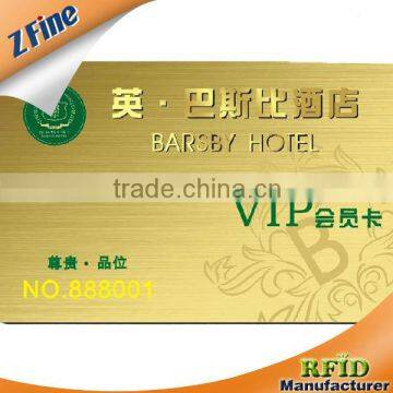 golden magnetic stripe metal membership/busniess card