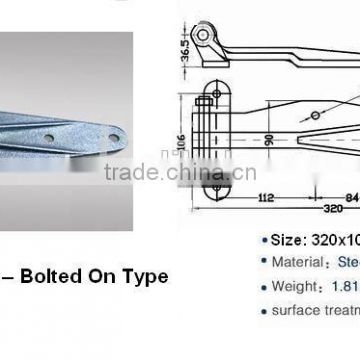 Bolt on Cast hinge for van truck and cargo trailer