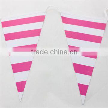 Striped Party Decoration Paper Flag Banners Wedding Baby Shower