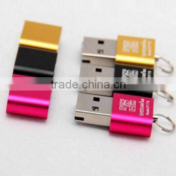 External Installation Single Card Slots ,Metal 2.0 USB SD Card Reader