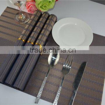 Lastic Gray Square Europe Placemat of One Pack PVC Mat Kitchen Restaurant Dining Table Mat for Home or Hotel photo-4