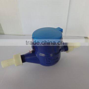 Blue plastic water meter with accessories DN15 for cold water meter