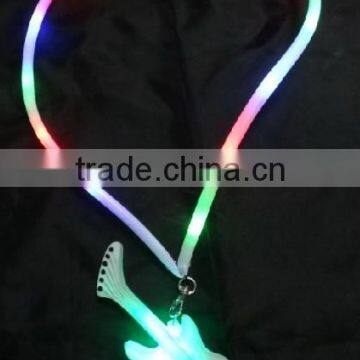 LED Flashing Guitar Necklace with Plastic Lanyard light up toy gift