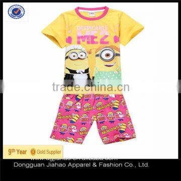 Fashion cartoon monkey printed casual baby clothing sets(2 pcs)