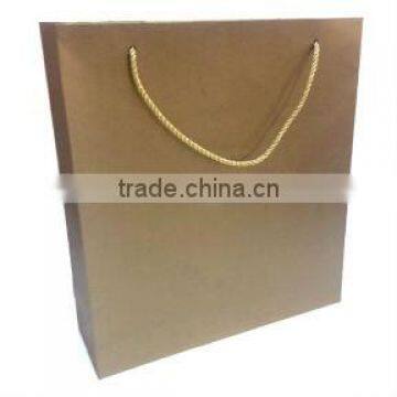 factory custom shopping paper bag & with nylon handle string in dongguan