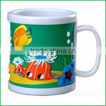 Factory wholesale plastic mug cup, mug cup 300ml