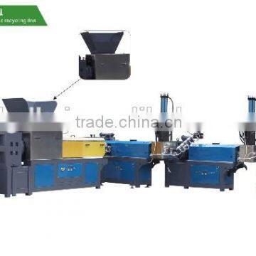 Finland hot sale 3 stages finger type force feeder plastic film recycling machine