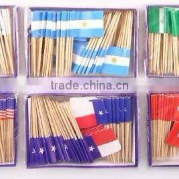 Best Quality Custom Wooden Flag Toothpicks in Hot Sale