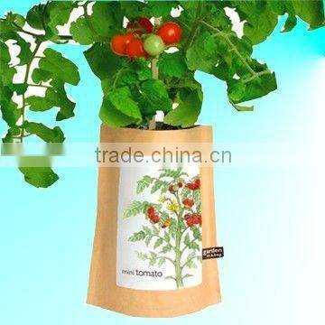 Brown Zip lcok Kraft Paper Bag For Planting (Waterproof)