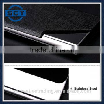 Stainless Steel and PU Material Black Color Business Card Cases Free Logo Engraving photo-6
