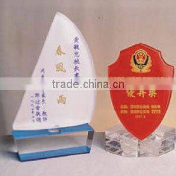 cheap plastic lighted acrylic trophy cups made in China