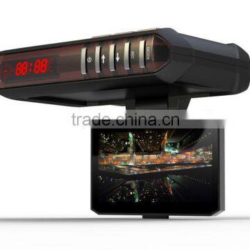 Amba full hd 1080P with gps radar detector with car dvr camera