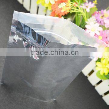 Laminated zip lock one side clear resealable aluminum foil packaging bags factory price