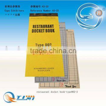 Restaurant Docket Book,take Away Docket Book,