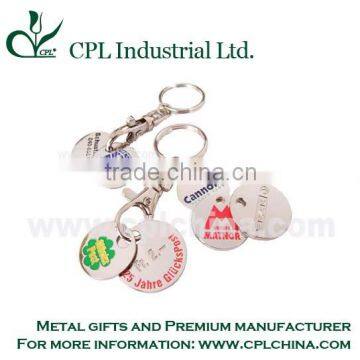 promotional trolley coins keychain