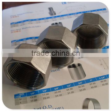 stainless steel hexagon cap grade 304 316 threaded acc.to DIN2999