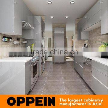 2016 Oppein New Design Grey Acrylic Finish Kitchen Cabinet photo-2