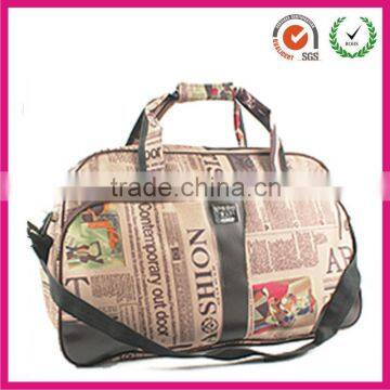 2013 trendy pictures of traveling bag tote with long strap( factory)