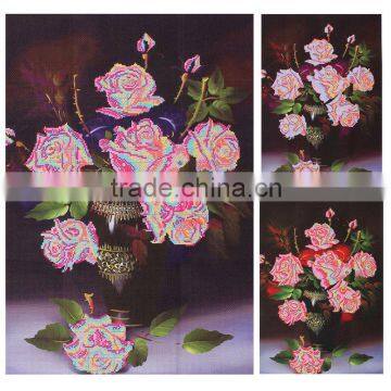 5D Diy Diamond Painting Cross Stitch Rose Flower Diamond Embroidery Resin Round Diamond Crafts Wall Sticker Blue Rose Home Decor photo-2