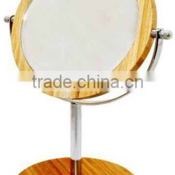 oak stand mirror,bamboo framed round mirror