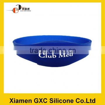 Wholesale custom european silicone magnetic bracelet blue with logo print