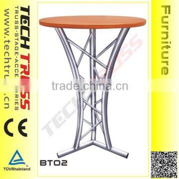 BT02high quality ,hot selling ,newest design aluminum leg leather seat bar stool and table