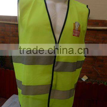 Printing Safety Vest Green Reflective Traffic Vest Emergency Reflective Vest