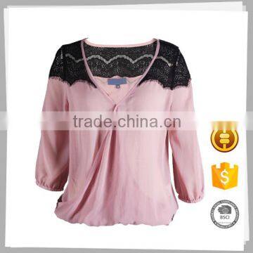 Made in China Top-end Fitness Dyed Fashion Lady Chiffon Blouse
