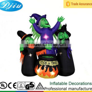 DJ-401 1.8M 6FT inflatable halloween witch family trick decorations outdoor frightening