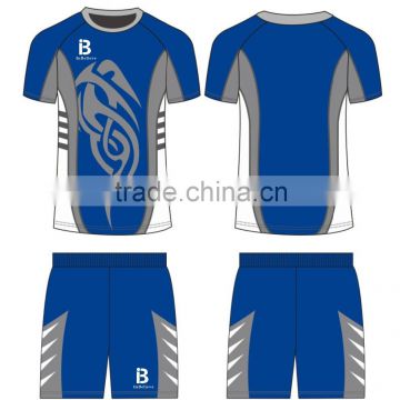 2016 new design 100% polyester interlock custom soccer jersey