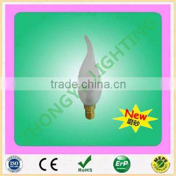CT35 E14 golden base candle Tailed decorative halogen forsted bulb