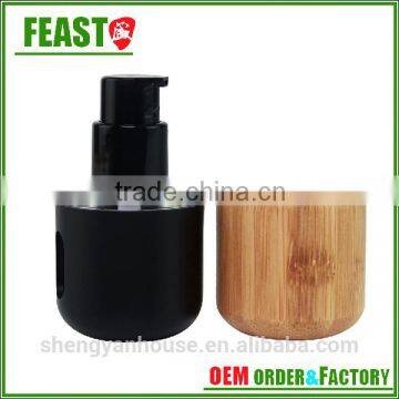 Fashion new design hot selling comestic jars with bamboo or wooden lid