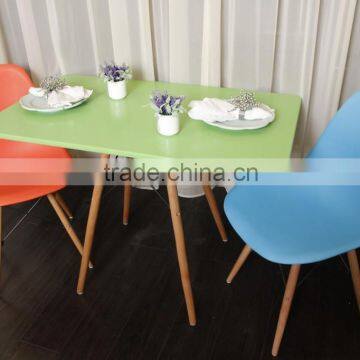 wooden leg table chair set