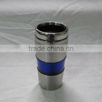 Stainless Steel Travel Mug With Plastic Circle photo-4