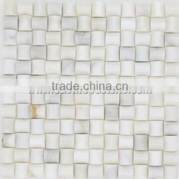 Calacatta White marble mosaic tile