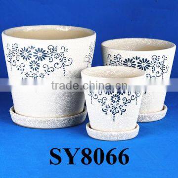 Glazed Pots for Indoor Ceramic Sky Blue Flower Pots photo-5