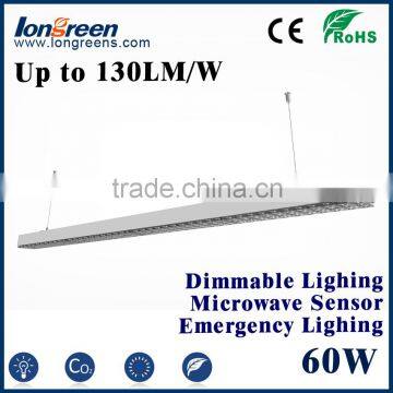 led linear light system with high luminous for supermarket office and other commercial indoor lighting demand