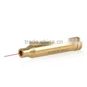 Funpowerland 300WIN MAG Caliber Cartridge Style Red Laser Bore Sight in Brass