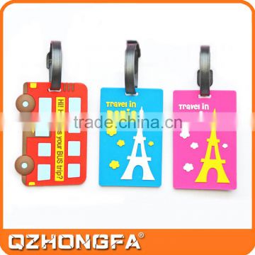 Fashion promotion rubber travel tag/travel bag tags