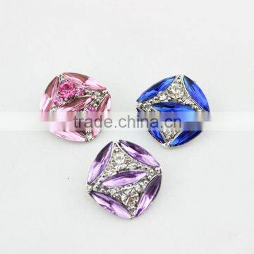 Fashion Jewelry Wholesale Bombay Pink Rhinestone Metal Snap Button For Snap Button Jewelry photo-2