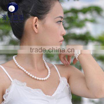 7.5-8.5mm High Luster Near Round Competitive Two Layer Real Pearl Bracelet
