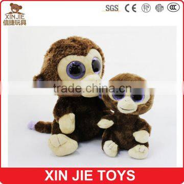 customize big eyes plush monkey toy good quality stuffed africa animal toy wholesale soft monkey toy