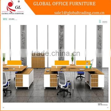 curved office desk , office table with side table office funiture