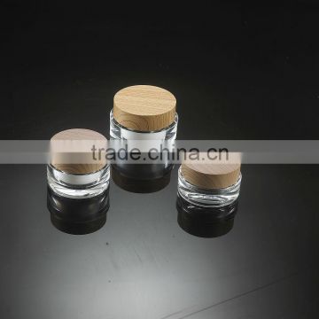 Grained Pattern Cosmetic Round Straight Acrylic Cream Jars